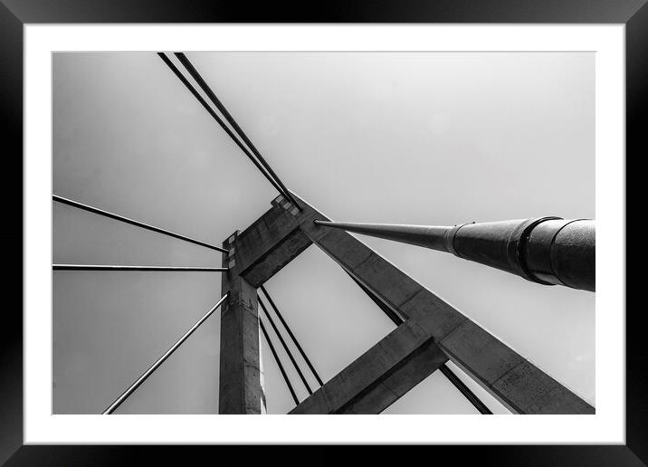 Suspension Bridge - Mono Framed Mounted Print by Glen Allen