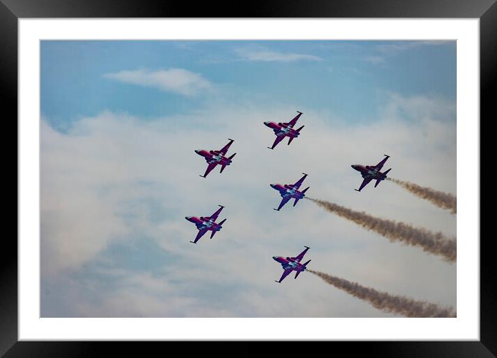 Swiss Air Force - Patroille Suissse 02 Framed Mounted Print by Glen Allen