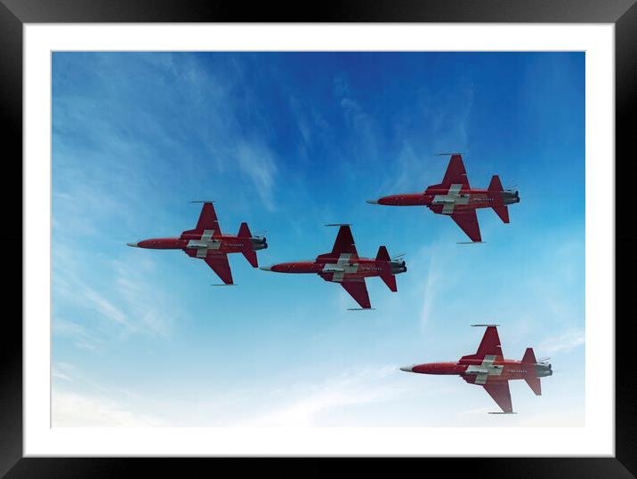 Swiss Air Force - Patroille Suissse 04 Framed Mounted Print by Glen Allen