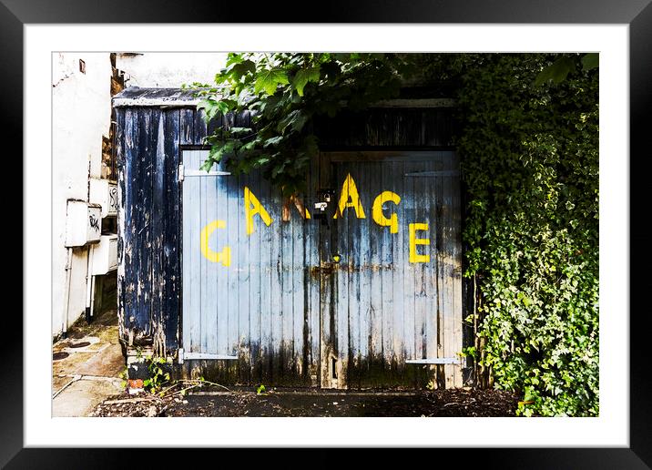 Grungy Garage Framed Mounted Print by Glen Allen
