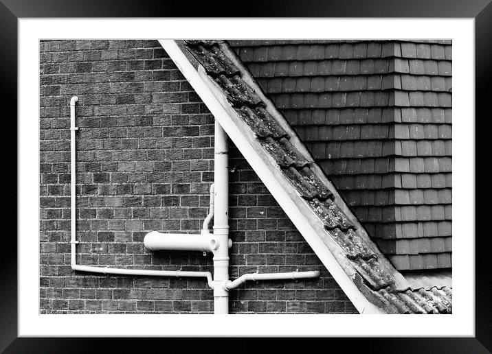 External Plumbing Abstract Framed Mounted Print by Glen Allen