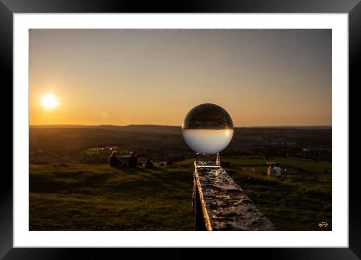 Sunset in a Crystal Ball Framed Mounted Print by Glen Allen