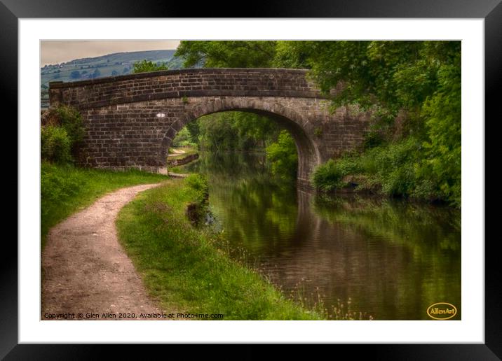 Canal Bridge (HDR) Framed Mounted Print by Glen Allen
