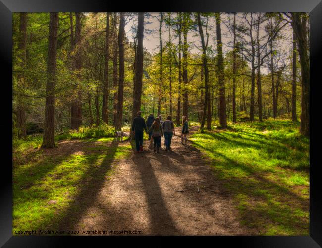 A walk in the woods Framed Print by Glen Allen