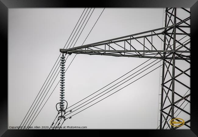 Pylon - Extract/Abstract  Framed Print by Glen Allen
