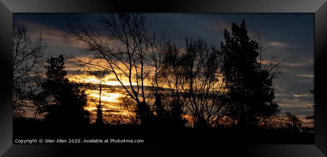 Winter Sunrise - Panoramic Framed Print by Glen Allen