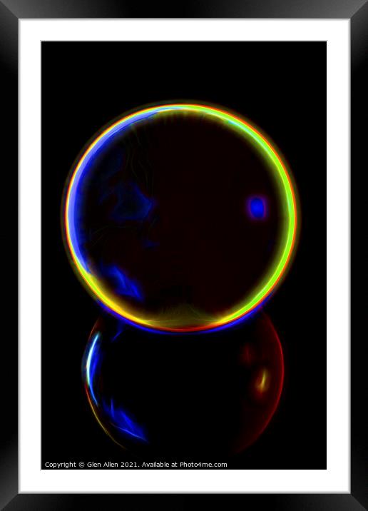 Neon Marble Framed Mounted Print by Glen Allen