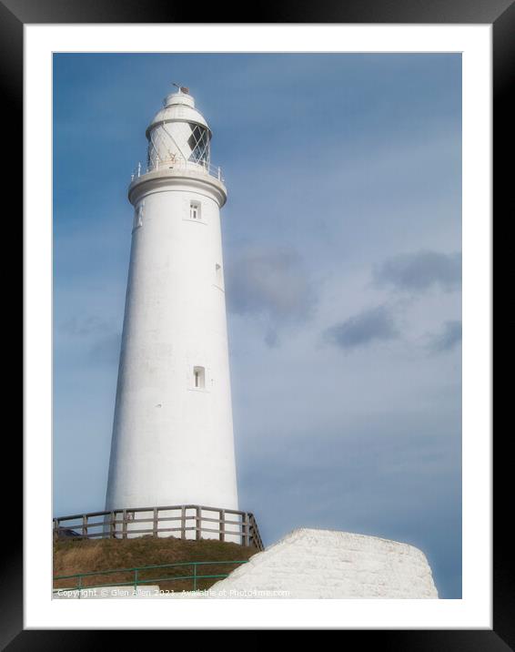 St Marys Lighthouse Framed Mounted Print by Glen Allen