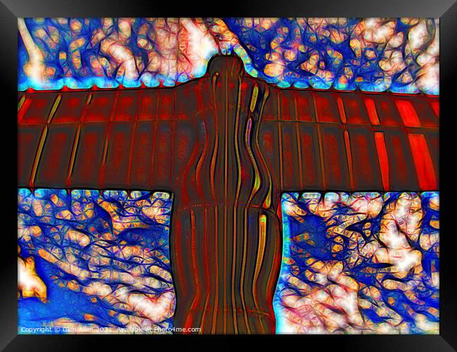 Abstract of The Angel of The North Abstract Framed Print by Glen Allen