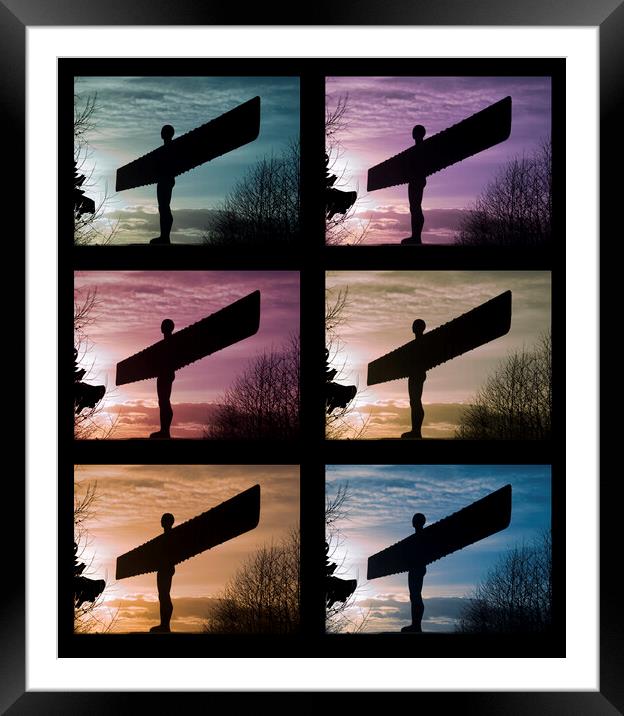 Angel of the North Composite  Framed Mounted Print by Glen Allen