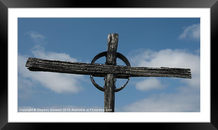 Cross Framed Mounted Print by Stephen Maxwell