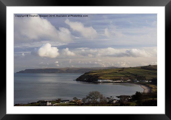 Cushendun Bay Framed Mounted Print by Stephen Maxwell