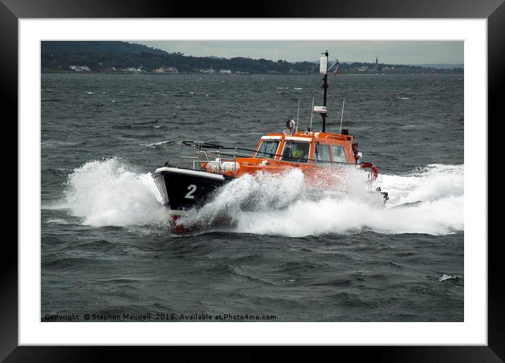Belfast Harbour Pilot Boat Framed Mounted Print by Stephen Maxwell