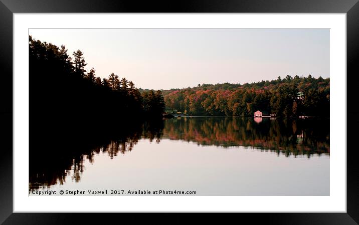 Richard's Bay, Lake Joseph Framed Mounted Print by Stephen Maxwell