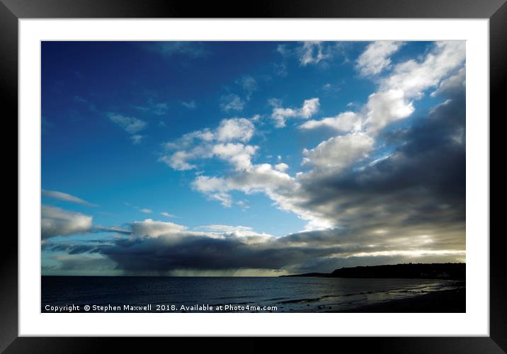 Drains Bay Sunset Framed Mounted Print by Stephen Maxwell