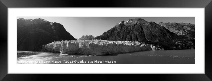 Margerie Glacier Framed Mounted Print by Stephen Maxwell