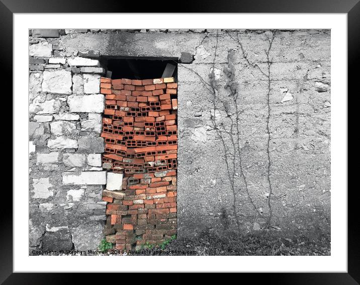 No Entry Framed Mounted Print by Stephen Maxwell