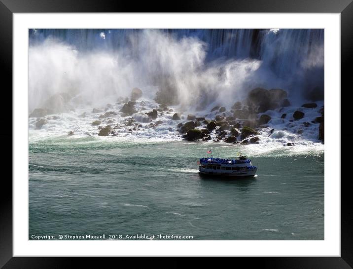 American Falls                           Framed Mounted Print by Stephen Maxwell
