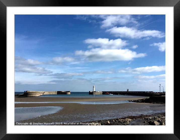 Low Tide Donaghadee Framed Mounted Print by Stephen Maxwell