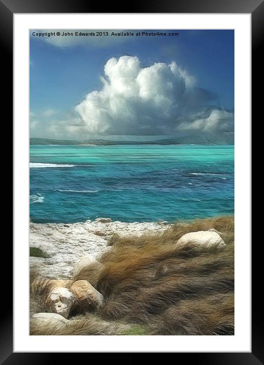 Nonsuch Bay, Antigua Framed Mounted Print by John Edwards