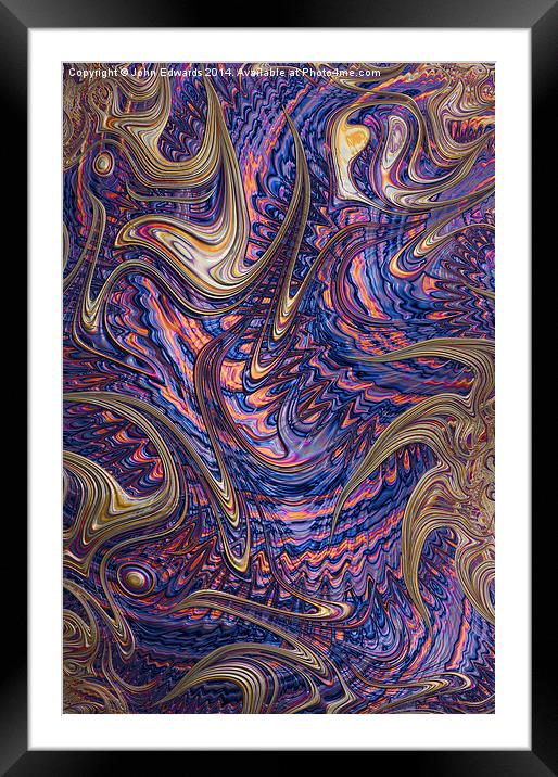 Twisted Abstract Framed Mounted Print by John Edwards