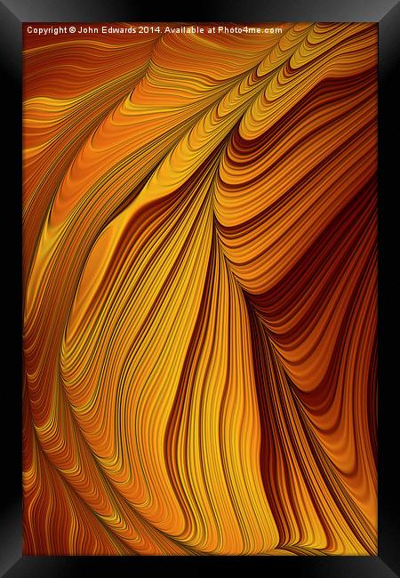 Tigers Eye Abstract Framed Print by John Edwards