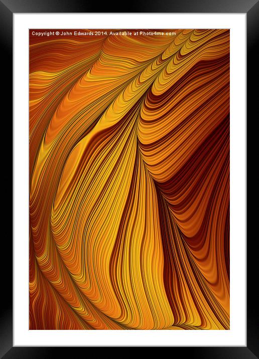 Tigers Eye Abstract Framed Mounted Print by John Edwards