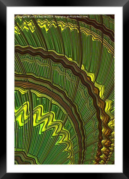 Celtic Harp Abstract Framed Mounted Print by John Edwards