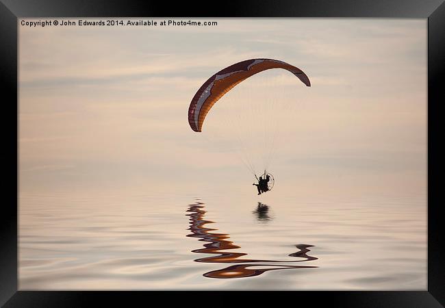 Powered paraglider Framed Print by John Edwards