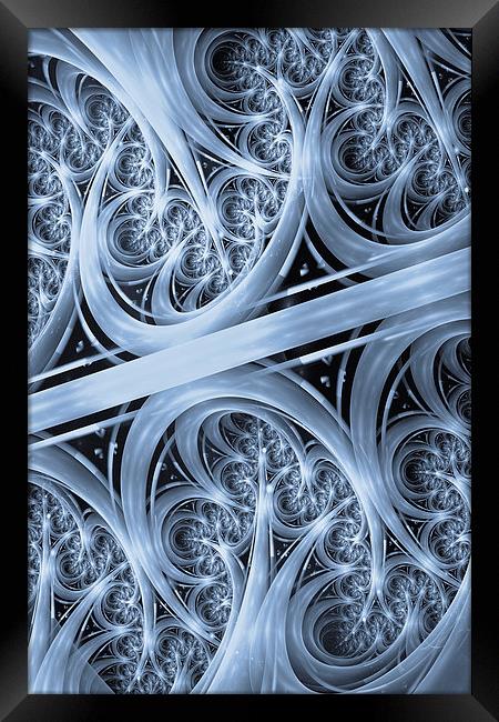 Interchange Cyanotype Framed Print by John Edwards