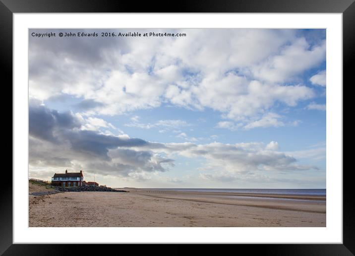 Brancaster Beach Framed Mounted Print by John Edwards