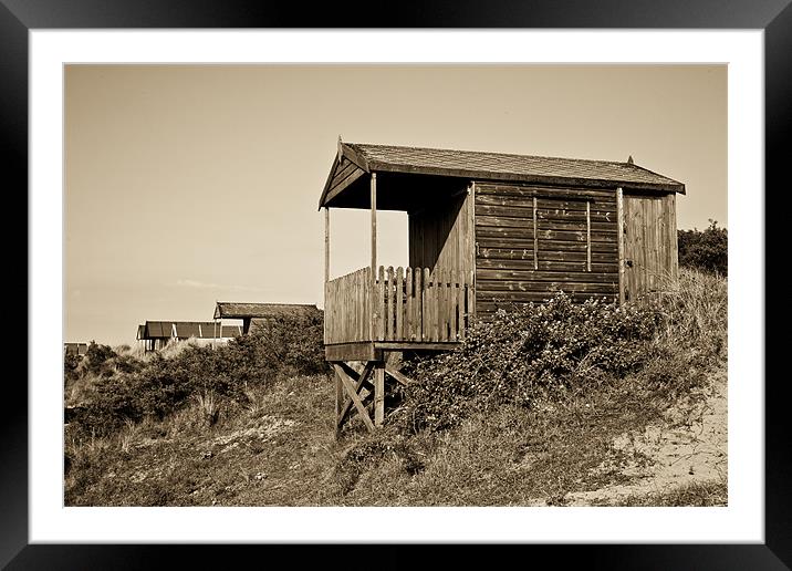 Beach Hut, Old Hunstanton, Norfolk, UK Framed Mounted Print by John Edwards