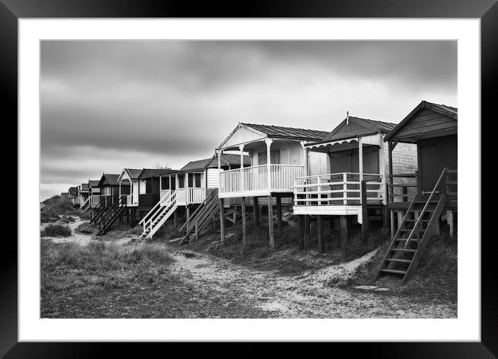 Beach Huts, North Norfolk, UK Framed Mounted Print by John Edwards