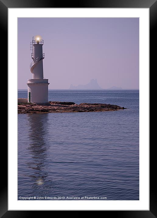 La Sabina Lighthouse Formentera Framed Mounted Print by John Edwards