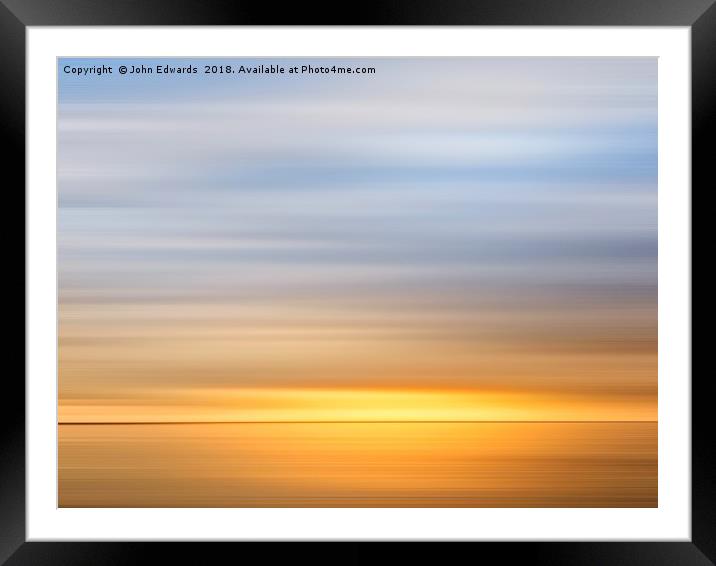 Silken Sunset Framed Mounted Print by John Edwards
