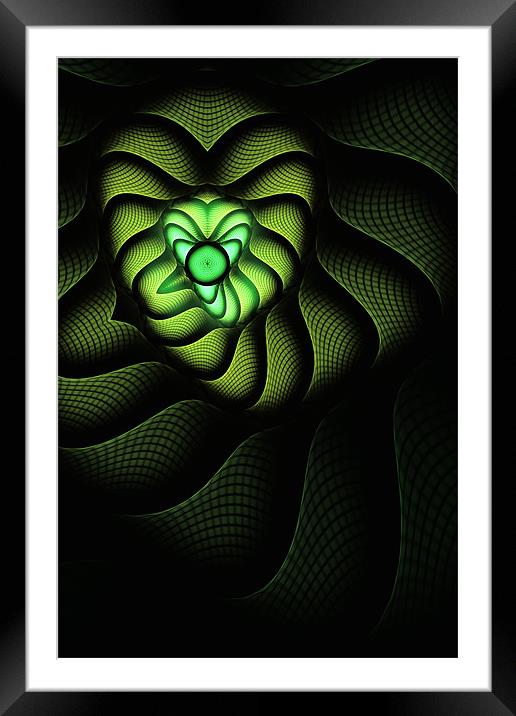 Fractal Cobra Framed Mounted Print by John Edwards
