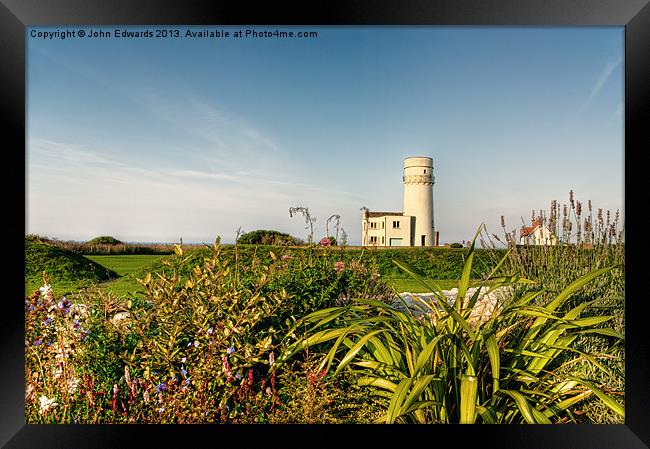Old Hunstanton Lighthouse, North Norfolk, UK Framed Print by John Edwards