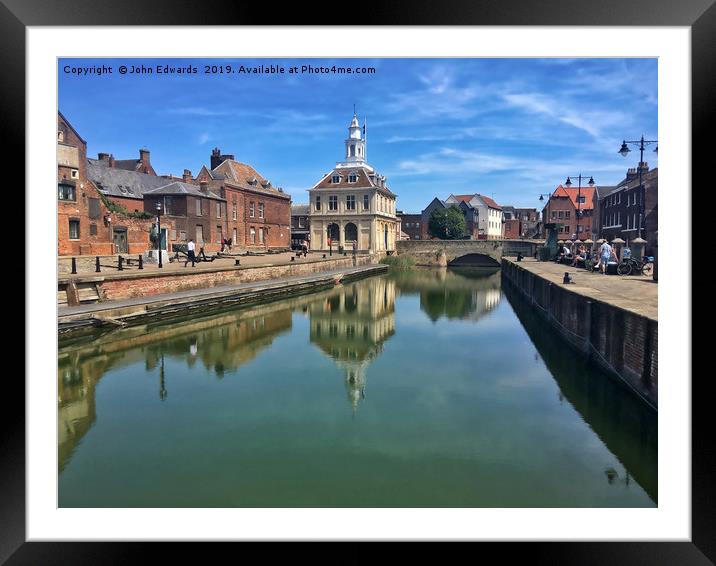 The Custom House And Purfleet Quay, King’s Lynn Framed Mounted Print by John Edwards