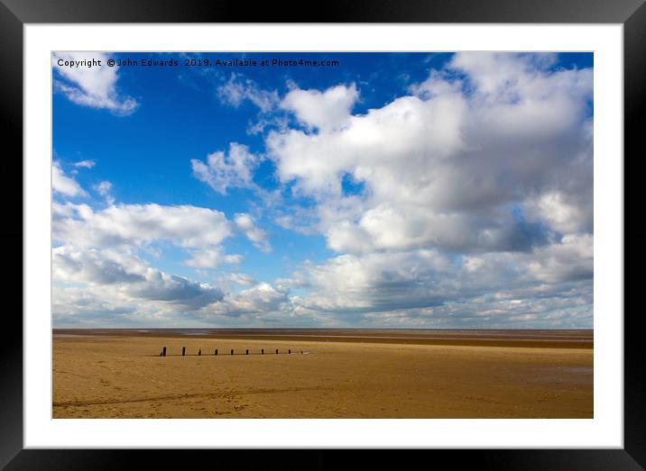 Brancaster Beach Framed Mounted Print by John Edwards