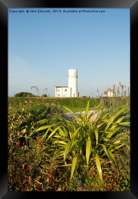 Hunstanton Lighthouse, Norfolk Framed Print by John Edwards