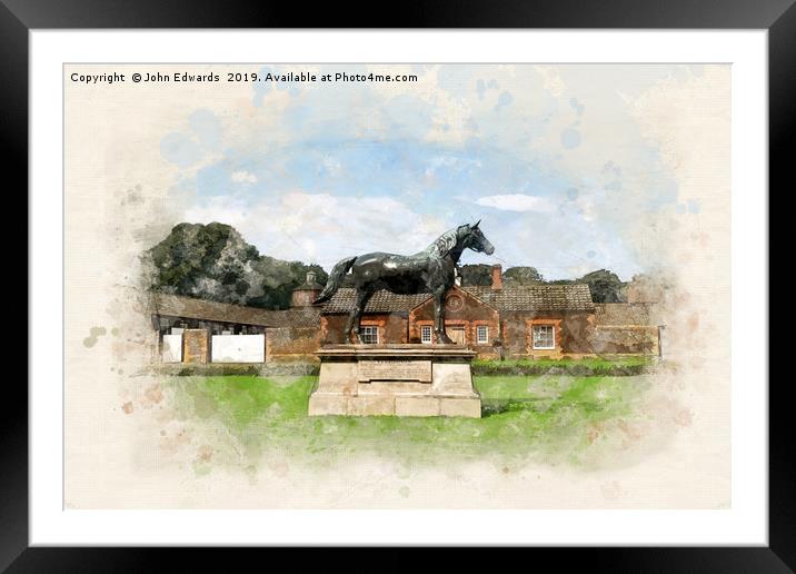 The Royal Stud, Sandringham  Framed Mounted Print by John Edwards