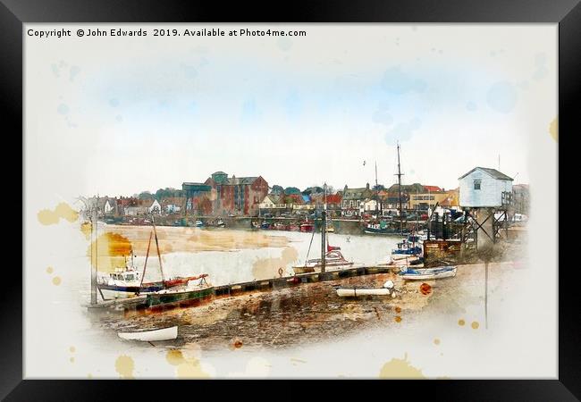 Harbour, Wells-next-the-Sea Framed Print by John Edwards