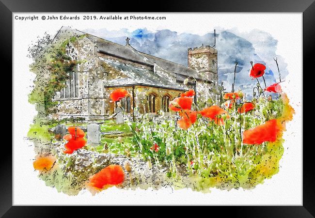 St Mary the Virgin, South Wootton Framed Print by John Edwards