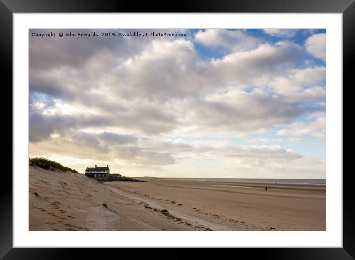 Brancaster Beach Framed Mounted Print by John Edwards