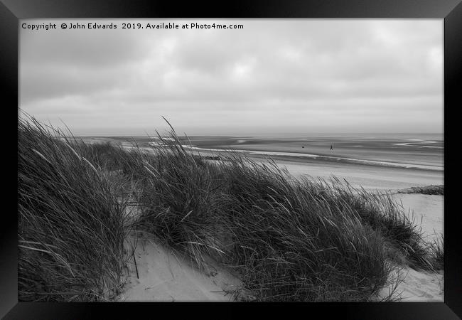 Marram at Old Hunstanton Beach Framed Print by John Edwards