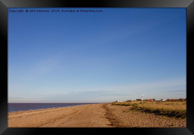 Snettisham Beach Framed Print by John Edwards