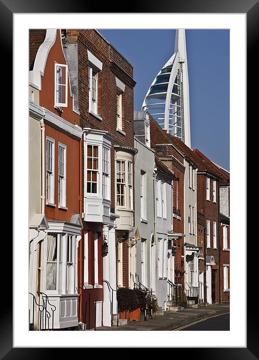 Spinnaker Tower -Old and New Framed Mounted Print by Sharpimage NET