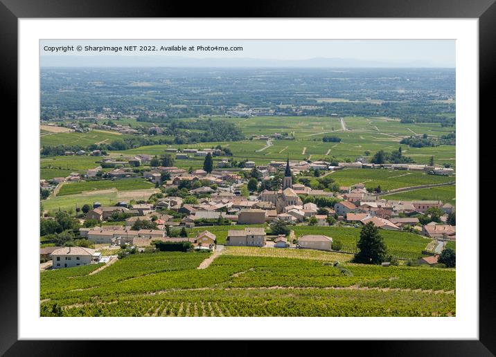 The Village of Fleurie Framed Mounted Print by Sharpimage NET