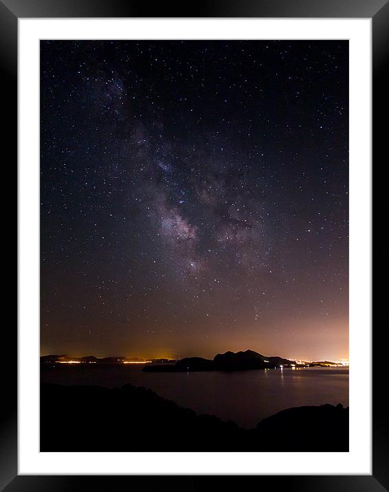 Milky Way over Mallorca Framed Mounted Print by Sharpimage NET