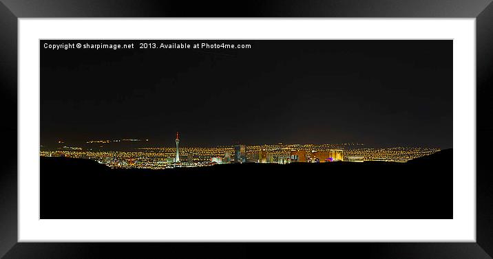 Las Vegas Framed Mounted Print by Sharpimage NET